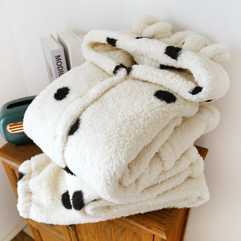 New Suit Fleece-lined Thickened Outer Wear Casual Loose Plus Size Homewear