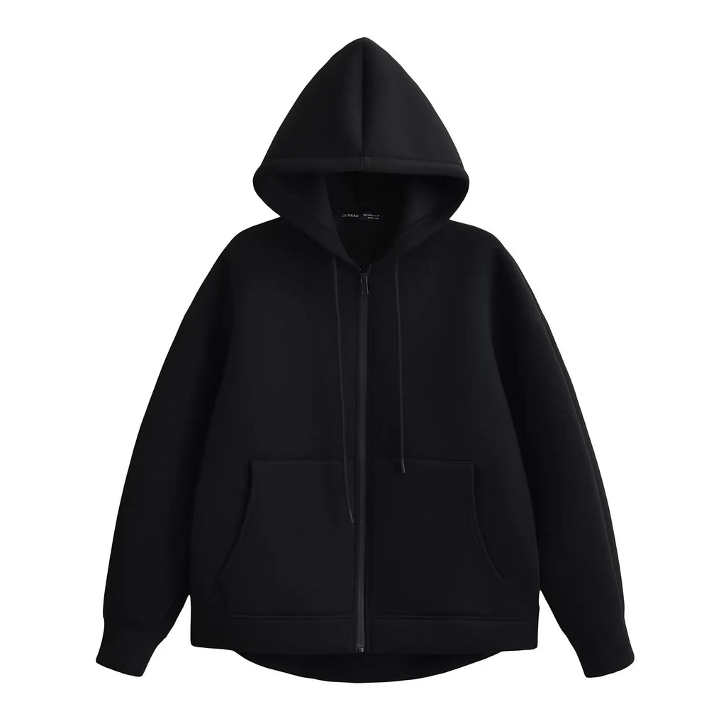 Winter New Women's Zipper Hoodie Coat