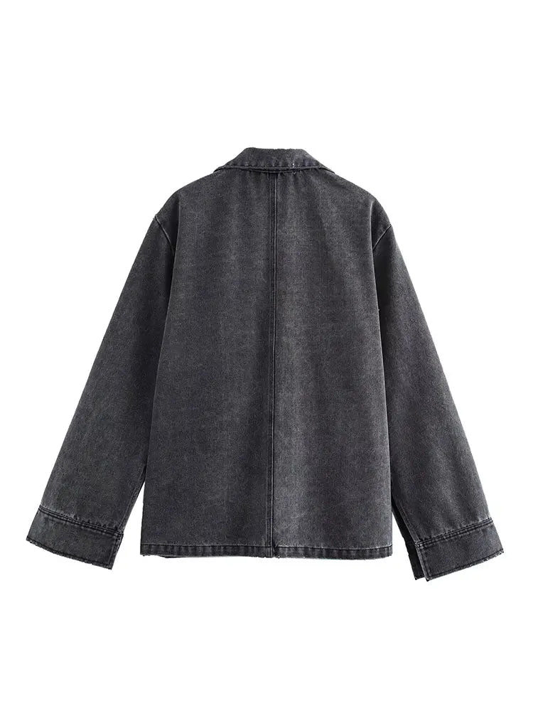 Autumn Denim Two-Piece Set for Women