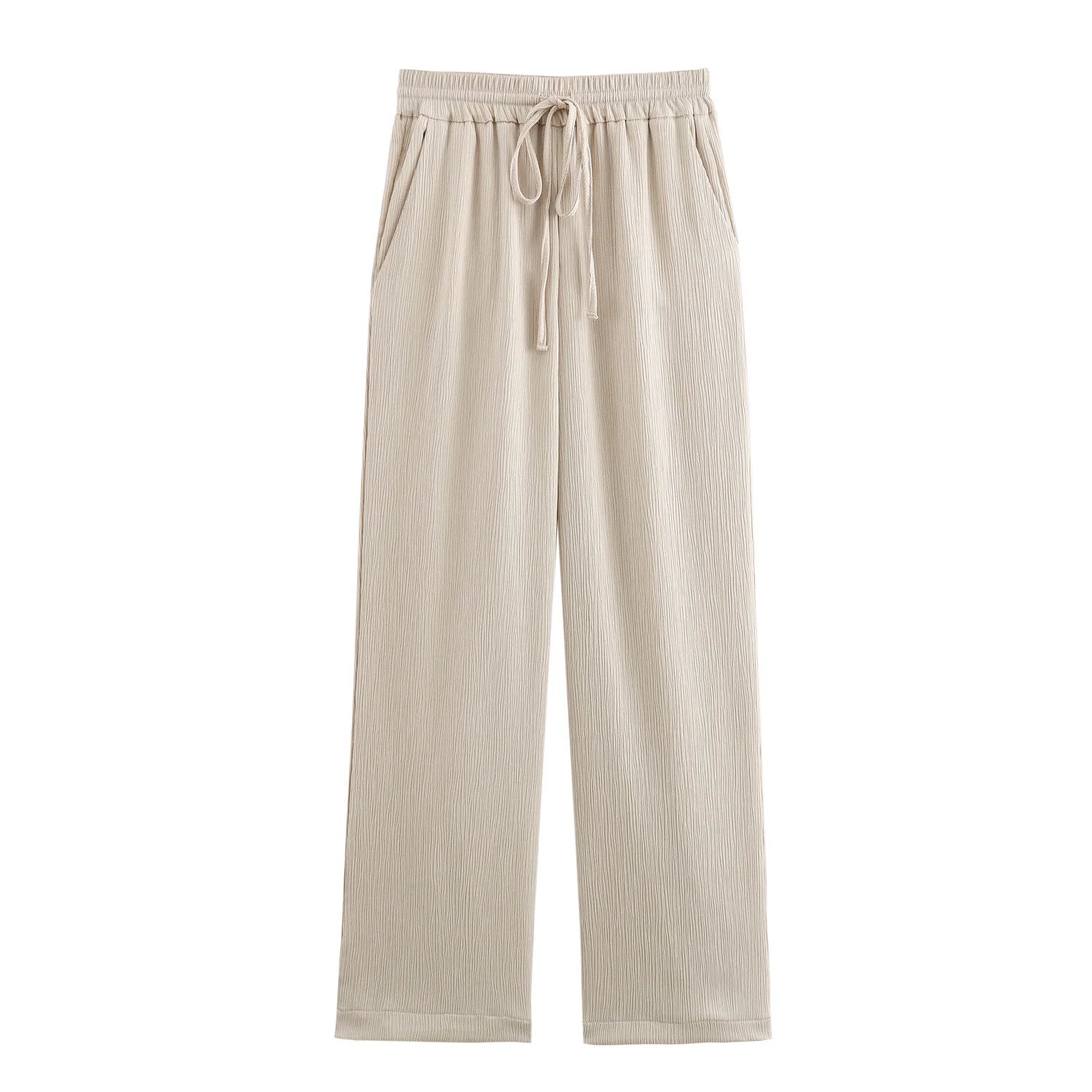 Autumn New Women's Clothing European And American Style Fashionable Wrinkled Suit Jacket Casual Pants Set