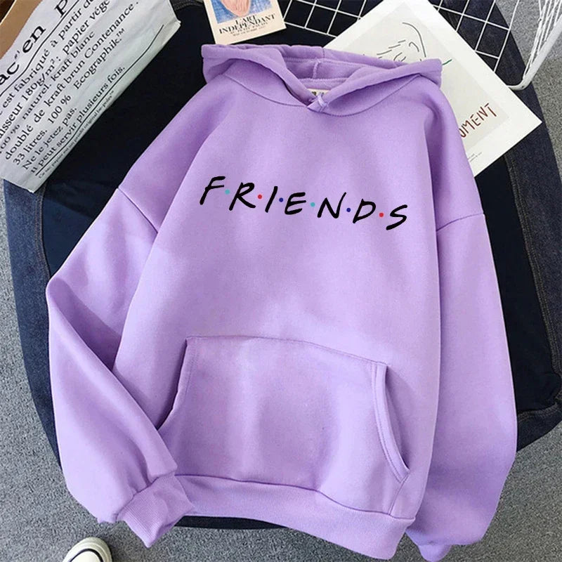 Friends TV Show Hoodies for Women, Funny Cartoon Friends Hoodies, Ullzang Graphic, Vintage Anime Sweatshirt, Female Hoody, 90s