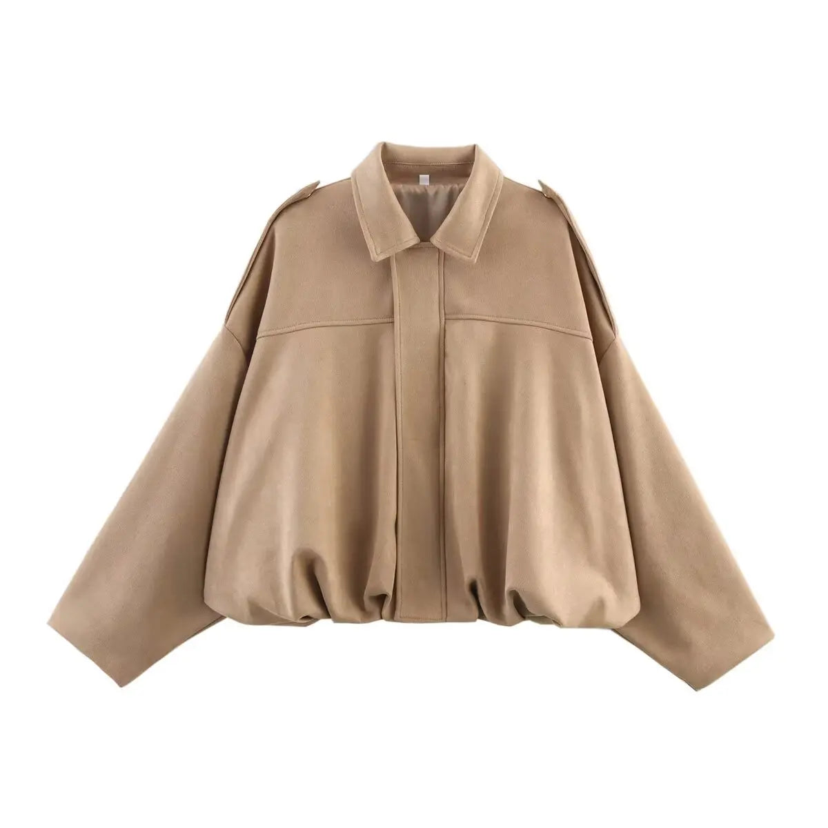 Women Suede Bomber Jacket