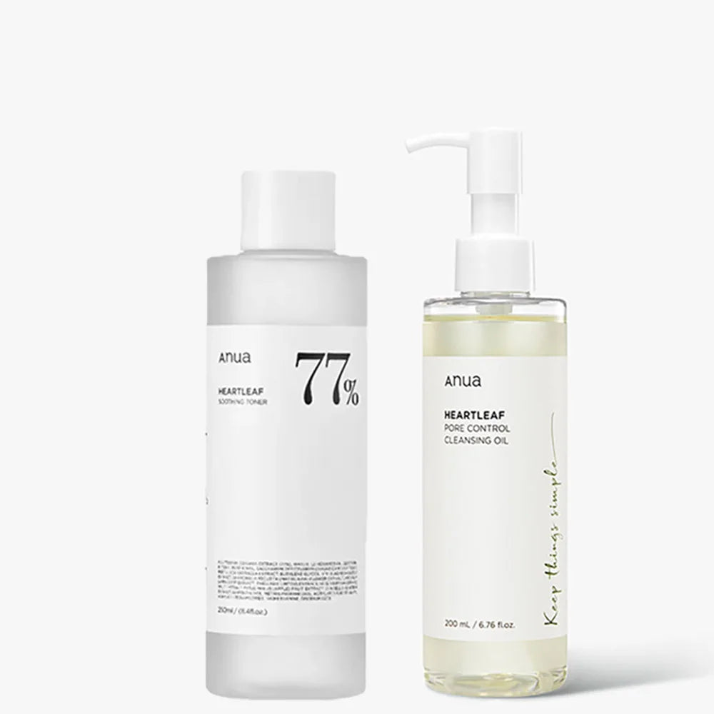 Anua Skincare HeartLeaf 77 Toner Moisturizing Pore Cleansing Oil Exfoliating Oil Control Quercetin Face Wash Deep Cleansing