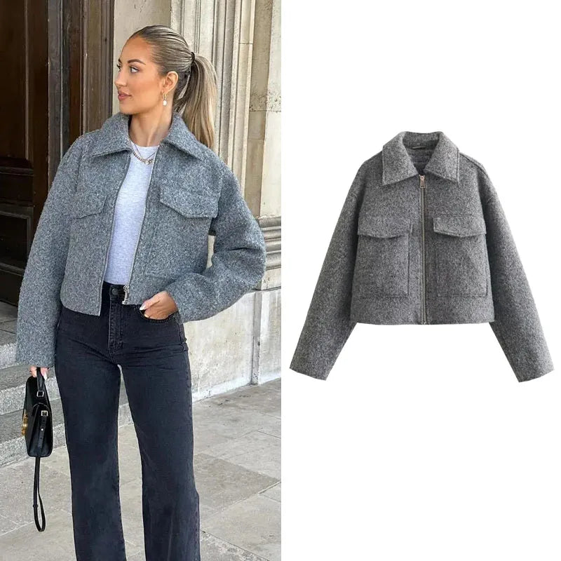 Tweed Cropped Jackets for Women