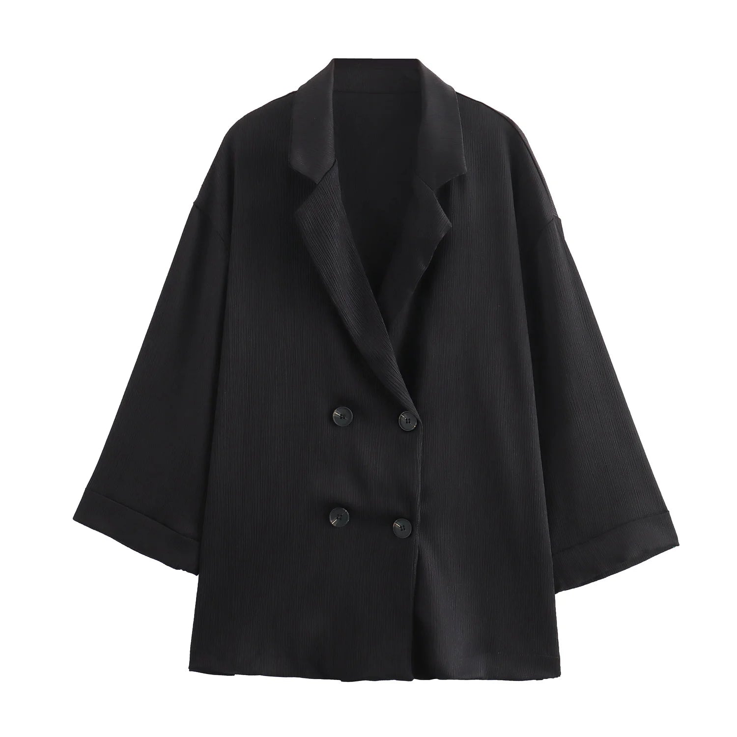 Autumn New Women's Clothing European And American Style Fashionable Wrinkled Suit Jacket Casual Pants Set