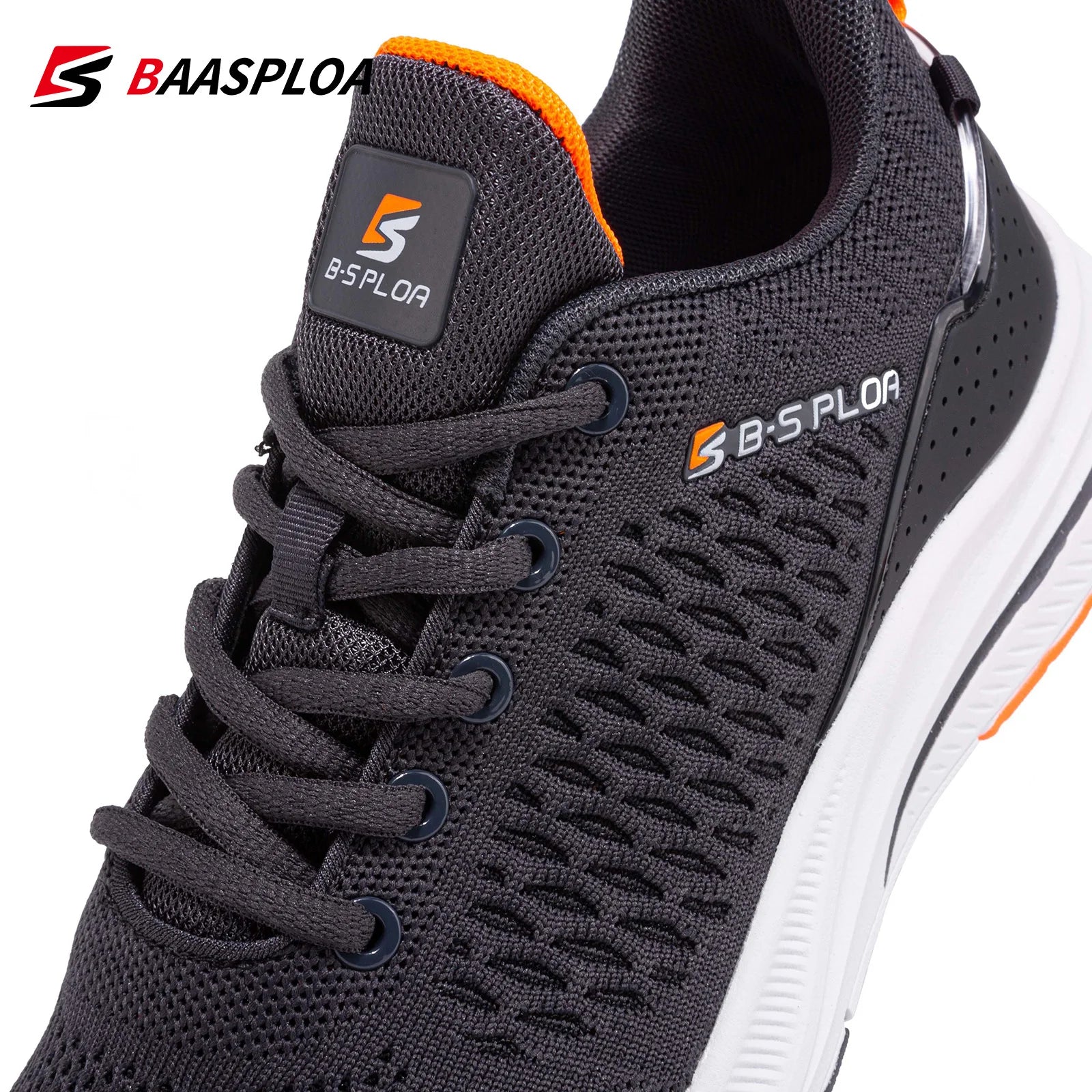 Baasploa Lightweight Running Shoes For Men New Men's Designer Mesh Casual Sneakers Lace-Up Male Outdoor Sports Tennis Shoes