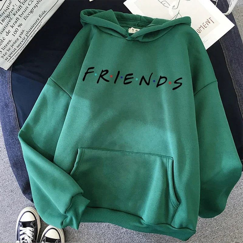 Friends TV Show Hoodies for Women, Funny Cartoon Friends Hoodies, Ullzang Graphic, Vintage Anime Sweatshirt, Female Hoody, 90s