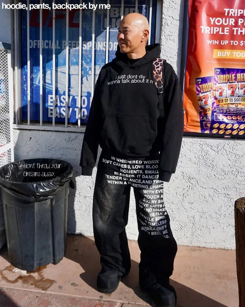 Y2K men Jeans vintage American Pattern letter jeans streetwear gothic Harajuku Hip Hop men women Fashion Casual wide leg jeans