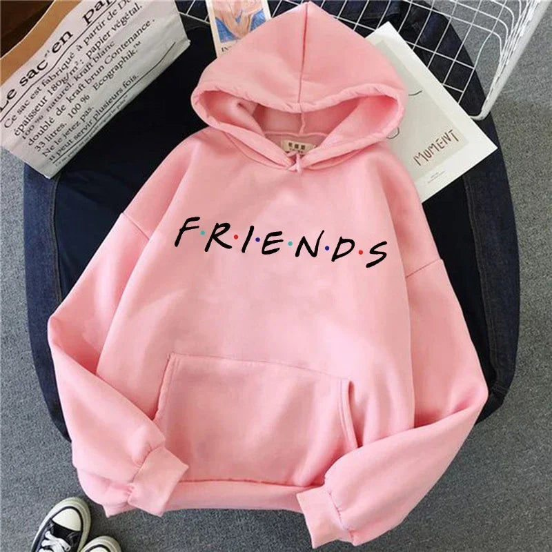 Friends TV Show Hoodies for Women, Funny Cartoon Friends Hoodies, Ullzang Graphic, Vintage Anime Sweatshirt, Female Hoody, 90s