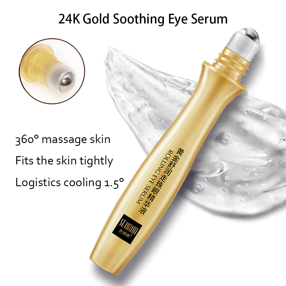 Skincare Set 24K Gold Niacinamide Face Serum Anti Ageing Skin Products Remove Dark Circles Collagen Eye Cream Skin Care Kit