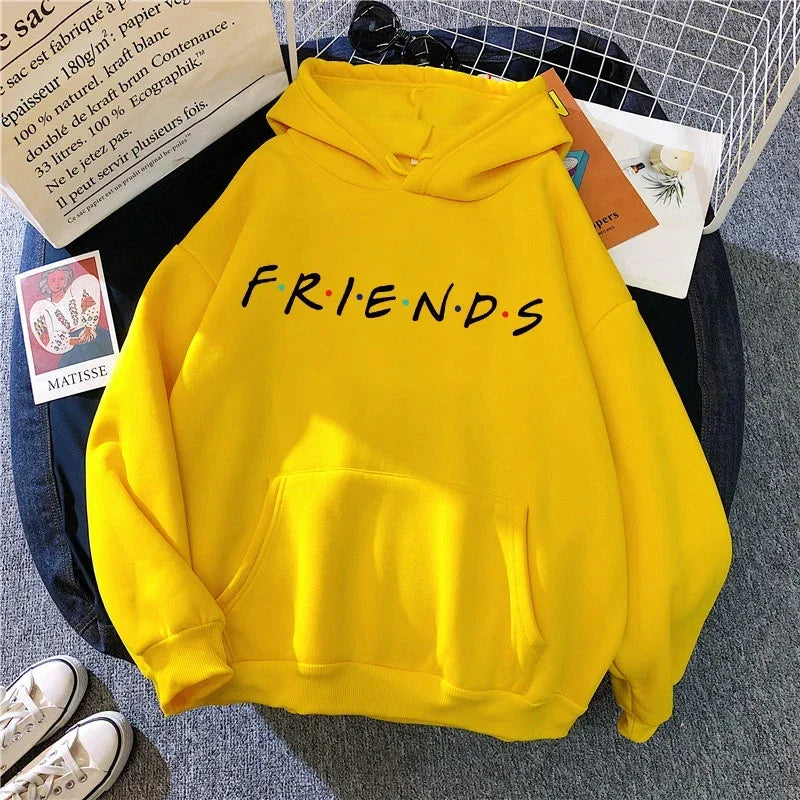 Friends TV Show Hoodies for Women, Funny Cartoon Friends Hoodies, Ullzang Graphic, Vintage Anime Sweatshirt, Female Hoody, 90s