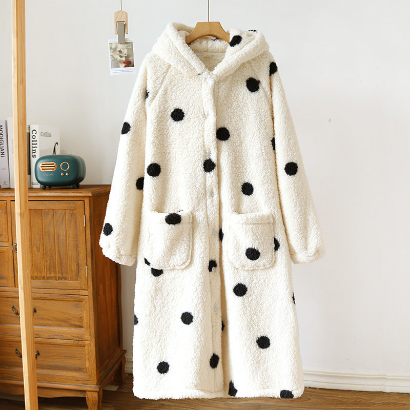 New Suit Fleece-lined Thickened Outer Wear Casual Loose Plus Size Homewear